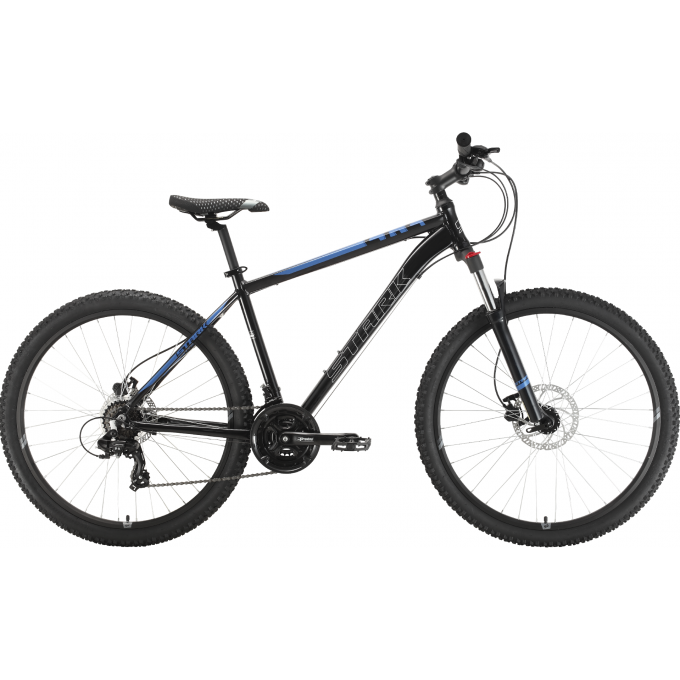 Велосипед STARK HUNTER 27.2 HD, рама 18", (2022) черный/голубой 4670094403771 Велосипед STARK HUNTER 27.2 HD, рама 18", (2022) черный/голубой 4670094403771