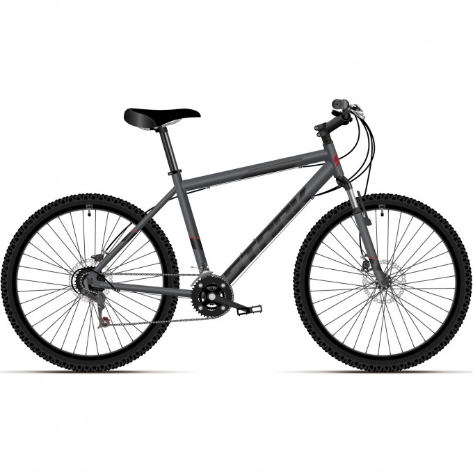 Велосипед STARK RESPECT 26.1 D MICROSHIFT, рама 20", (2022) серый/черный 4670094405645 Велосипед STARK RESPECT 26.1 D MICROSHIFT, рама 20", (2022) серый/черный 4670094405645