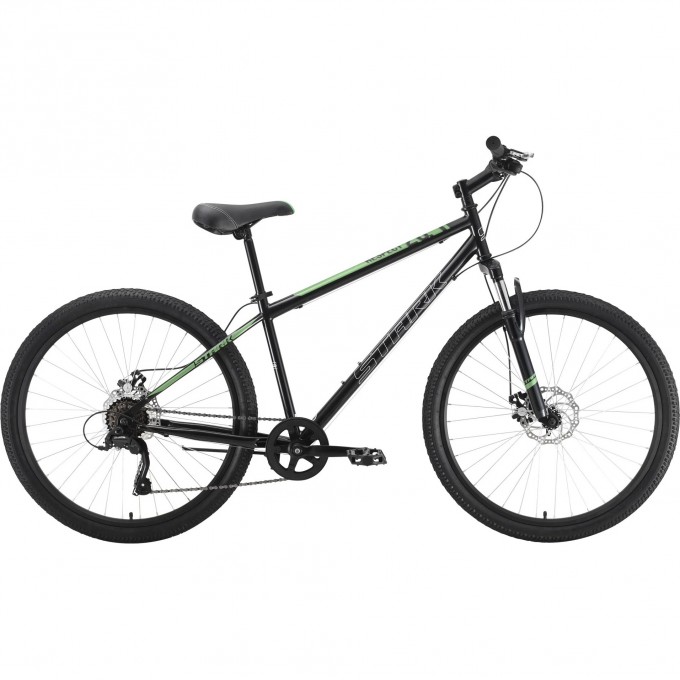 Велосипед STARK RESPECT 26.1 D MICROSHIFT STEEL, рама 18", (2022) черный/зеленый 4670094405690 Велосипед STARK RESPECT 26.1 D MICROSHIFT STEEL, рама 18", (2022) черный/зеленый 4670094405690