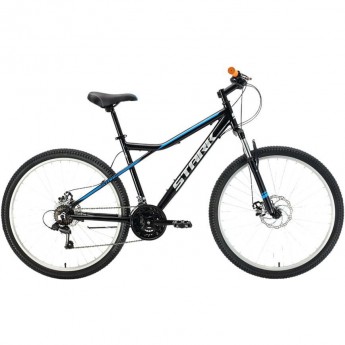 Велосипед STARK SLASH 27.1 D, рама 18", (2022) черный/голубой