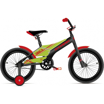 Велосипед STARK TANUKI 18 BOY, (2021) черный/красный Велосипед STARK TANUKI 18 BOY, (2021) черный/красный