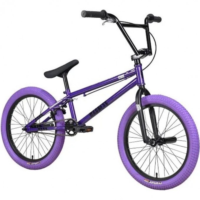 Велосипед STARK'24 MADNESS BMX 4 серо-фиолетовый/черный/фиолетовый 4670094418089 Велосипед STARK'24 MADNESS BMX 4 серо-фиолетовый/черный/фиолетовый 4670094418089
